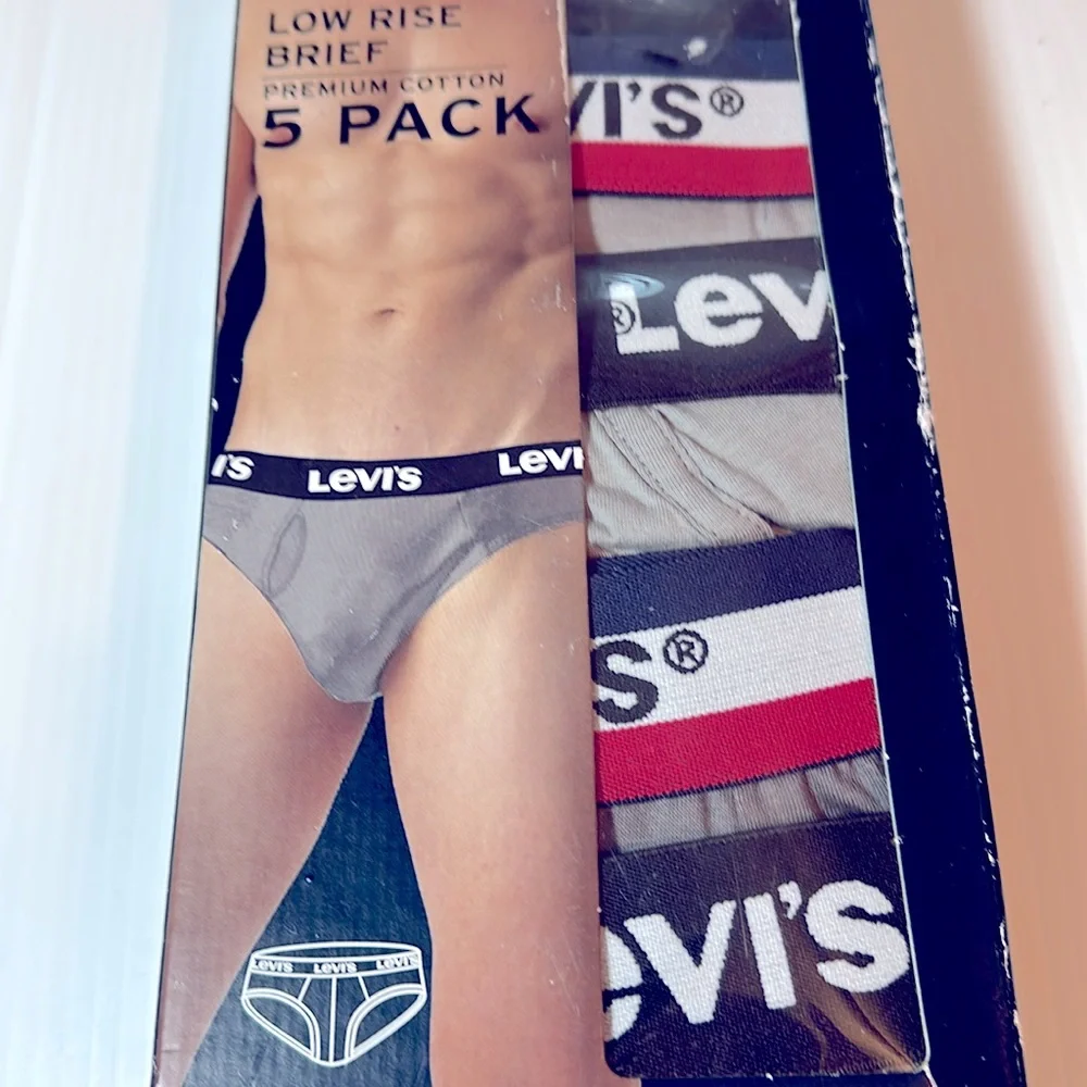 Levi’s 5-PK Low Rise Cotton Stretch Brief LG NWT